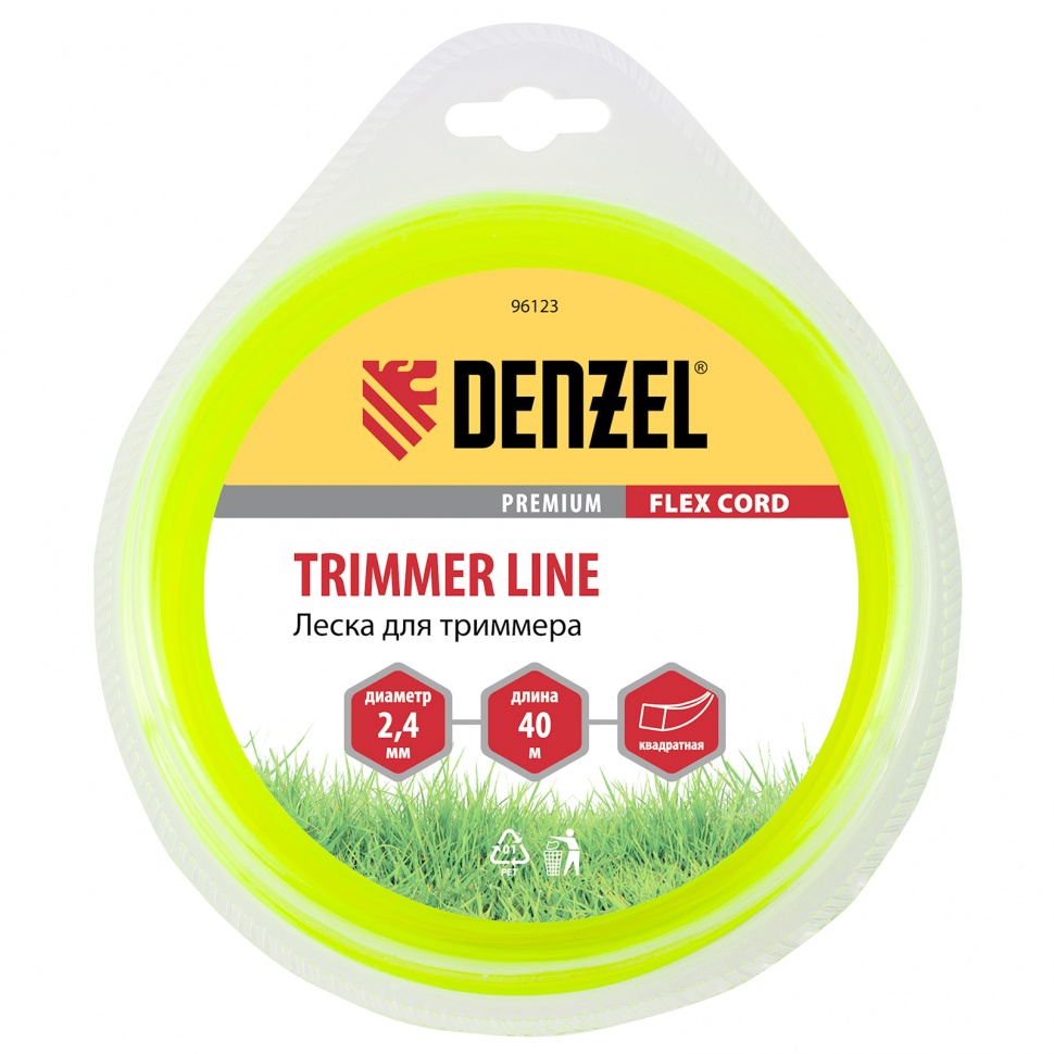 Lesk pentru Piata Trimmer 2,4 mm x 40 m, blister flex cablu // DENZEL