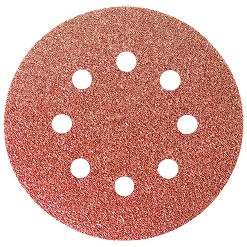 Disc abraziv cu baza din fibra pentru "lipire", perforat, P 150, 125 mm, 5 buc// MTX