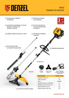 Noul Denzel. Trimmer pe benzina GT-52S 962278.