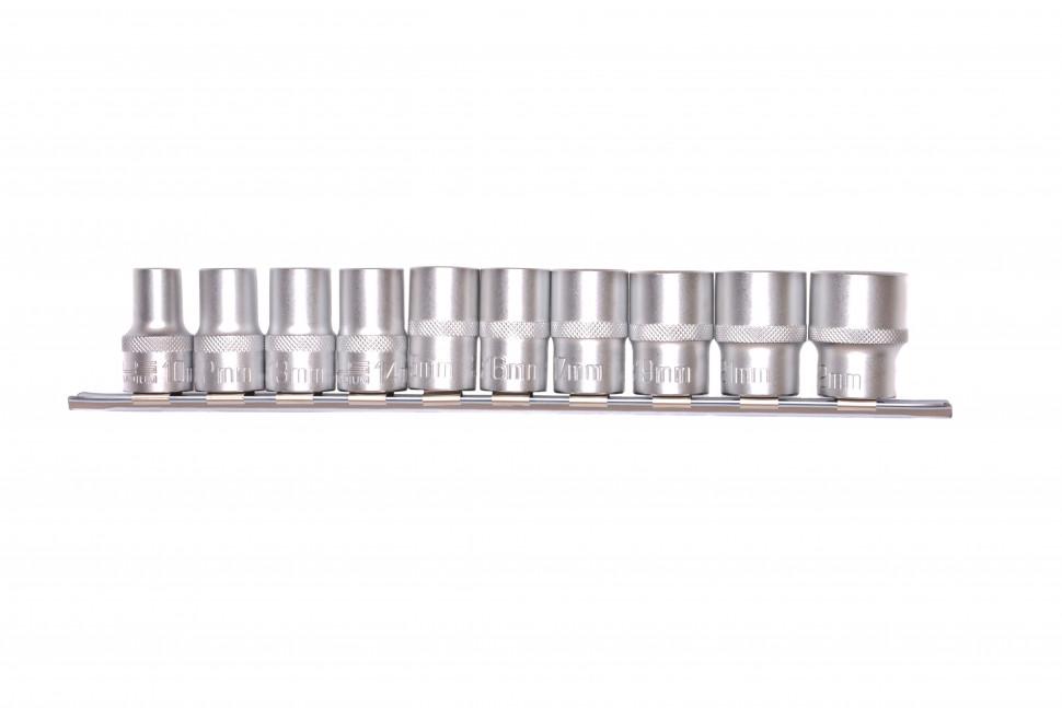 Set tubulare 1/2", bihex , cap 10 - 24 mm, CrV, 10 piese// Stels