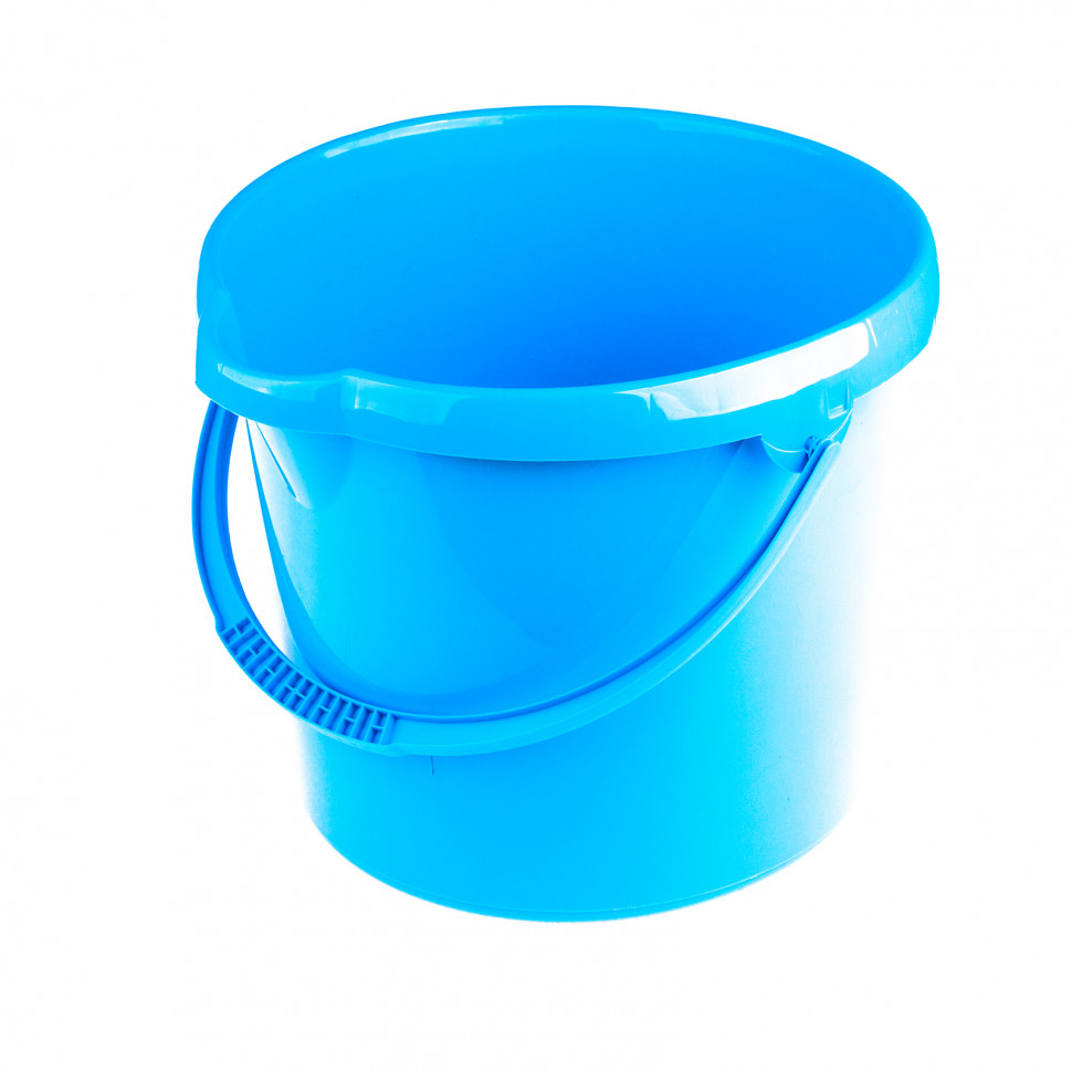 Bucket plastic runda 12 l, turcoaz, acasa // ELFE