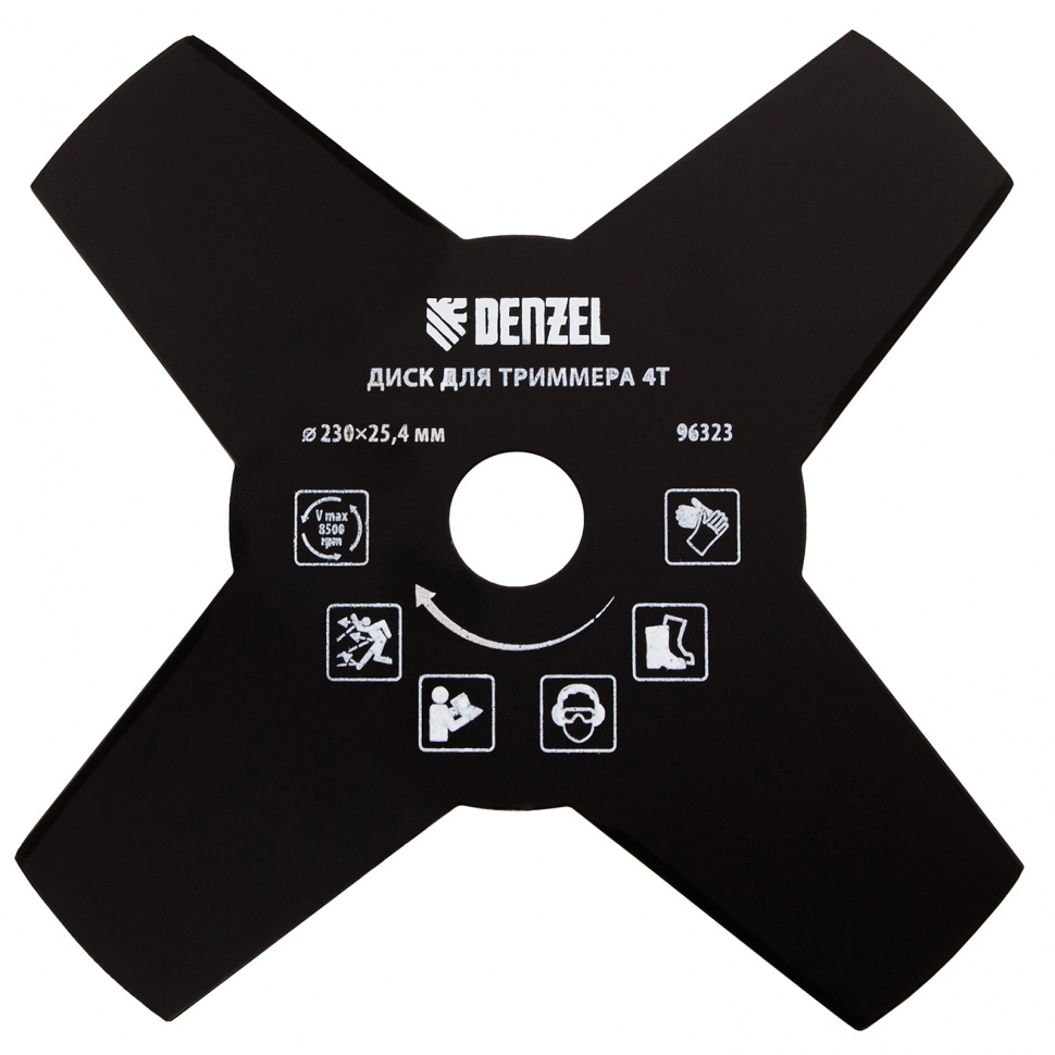 Disk pentru trimmer, 230 x 25,4 Grosime 1,6 mm, 4 lame // DENZEL