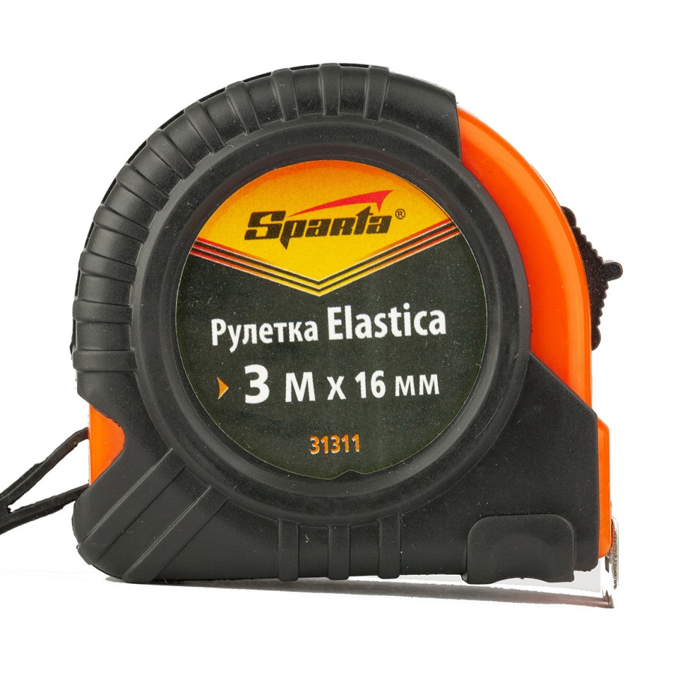 Ruleta Elastica, 3 m х 16 mm, carcasa cauciucata// Sparta