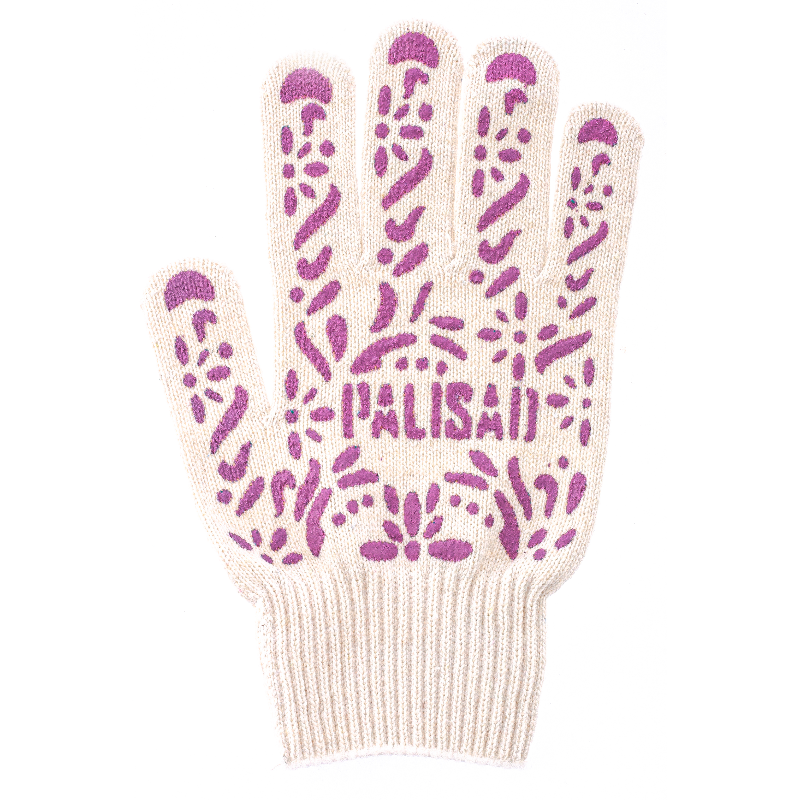 Manusi tricotate, imprimeu PVC "Gradina de vara", clasa 10, violet Rusia// Palisad