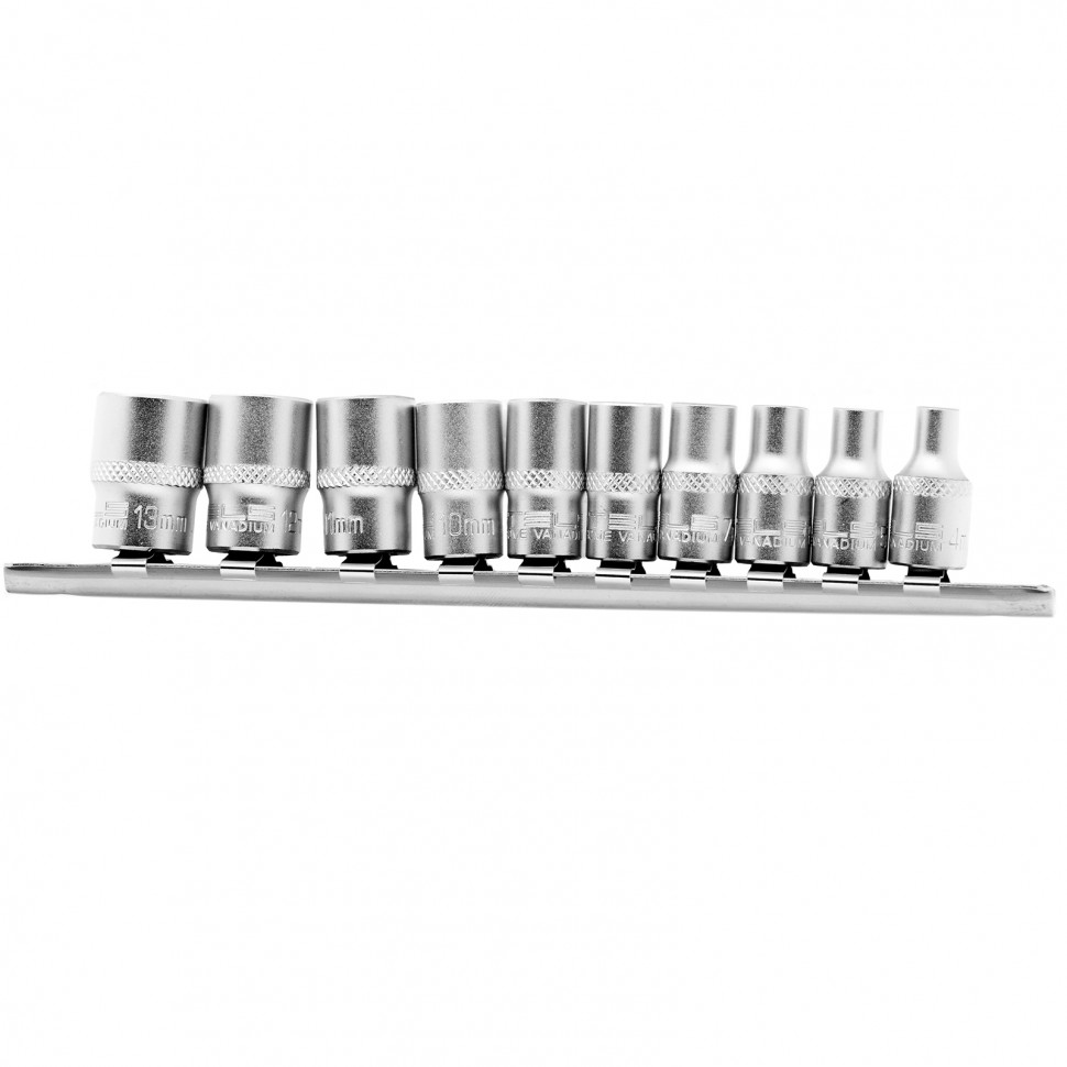 Set tubulare 1/4", bihex , cap 4 - 13 mm, CrV, 10 piese// Stels