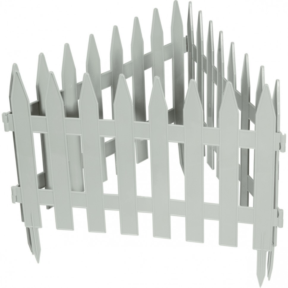 Gard decorativ "Reika", 28 x 300 cm, alb// Palisad
