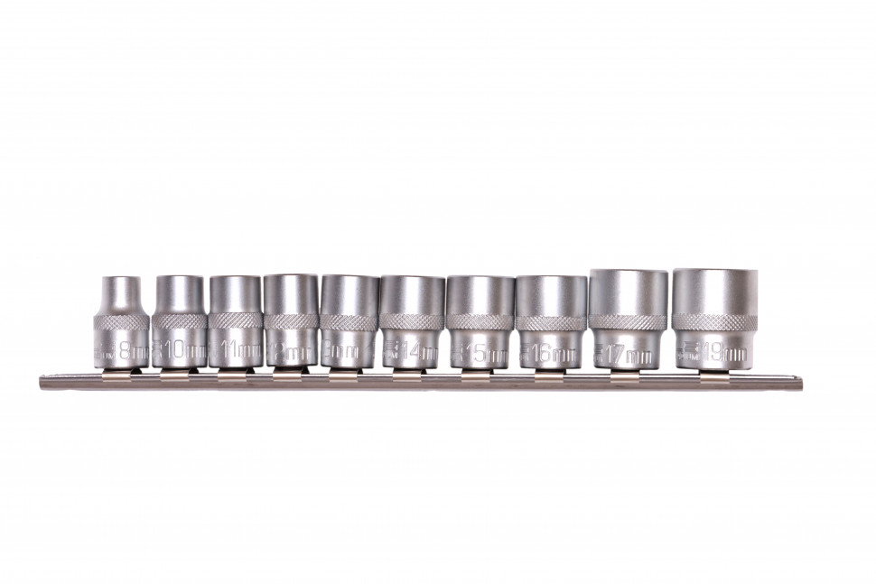 Set tubulare 3/8", bihex , cap 8 - 19 mm, CrV, 10 piese// Stels